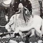 Courtesy of The Dean Gallery
Out After Dark  Giclee print of graphite drawing by Ranja Dean.